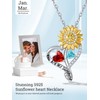 You Are My Sunshine Necklace Sterling Silver Sunflower Necklace for