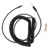 Coiled Headphone Cable Gold Plated Connector Replacement Headset Sound Cord