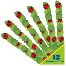 Eureka Ladybugs Extra Wide Decorative Classroom and Bulletin Board Trim for Teachers, 3.25" Wide, 12 Strips for 37 Total Feet