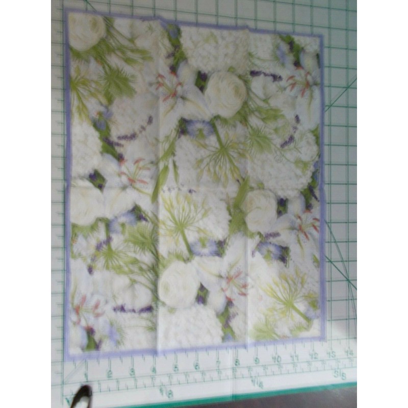 Caspari Two Decorative Hostess Napkins for Decoupage "White Blooms"