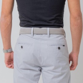 BELTINGER Suede Belt 3.5 cm | Soft Velour Leather Belt for Men 35 mm | Soft Suede Belt, Red, Silver