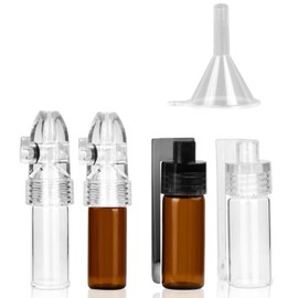 4-Piece Compact Storage Bottle Set with Spoon and Funnel – Leakproof Mini Travel Containers for Liquids, Spices, Snuff – Durable, Portable, and Easy to Use