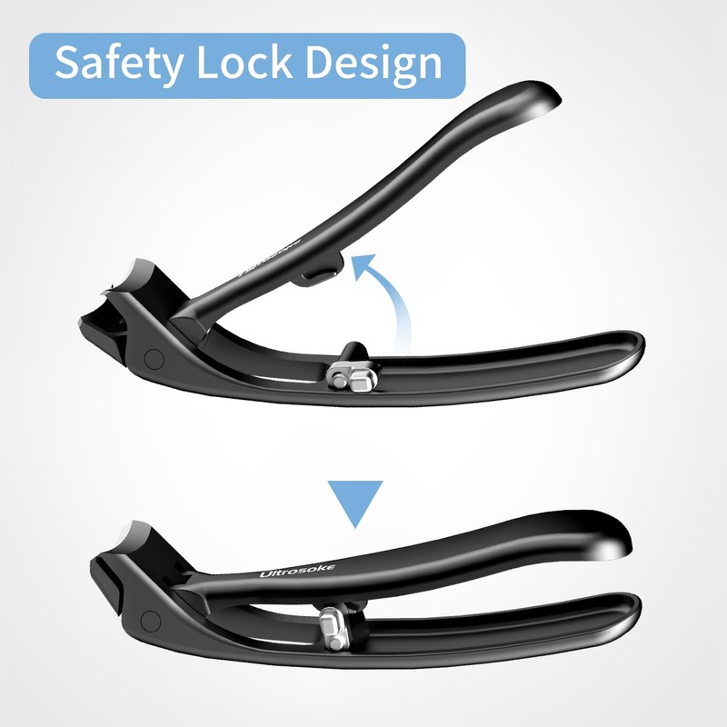 Toenail Clippers for Seniors Thick Toenails, Angled Head Toe Nail