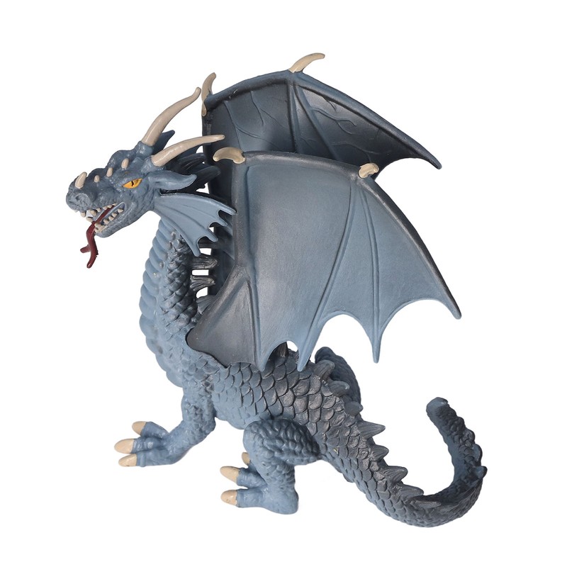 Dragon Model Figure Blue Plastic Vivid Cute Style Educational Dragon