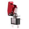 Qiilu 12V 20A Racing Car Red Cover LED Light SPST