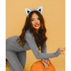 Grey Wolf Ears Headband Grey Cat Ears Headband Gray Fox