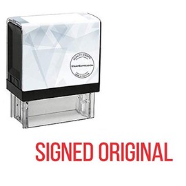 StampExpression - Signed Original Office Self Inking Rubber Stamp - Red Ink (A-5401)