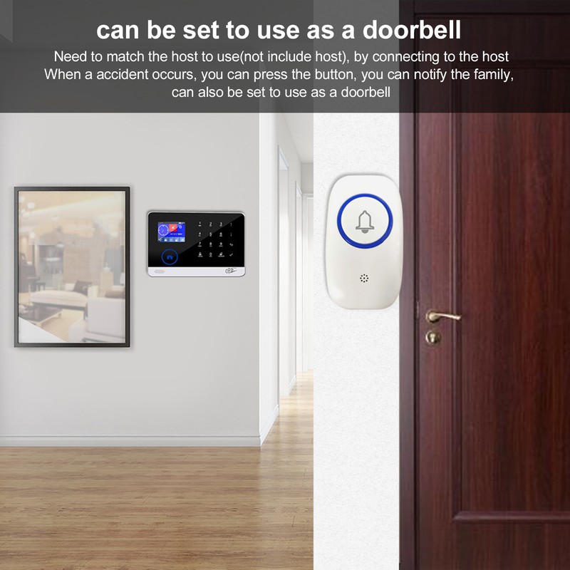433MHz Wireless Door Bell Electronic Remote Control Smart Emergency Alarm