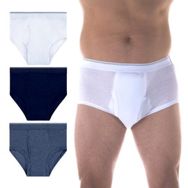 Wearever Men’s Incontinence Briefs for Bladder Control with Super Absorbency - Reusable & Washable Leak Proof Underwear for Men 300 ml (Pack of 3) (Assorted) (M) (Waist 34-36")