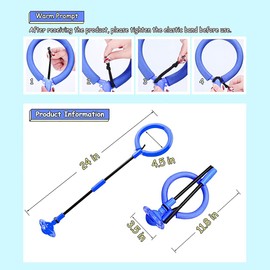 MEISHANG Swing Wheel with Light Wheel, Children's Flashing Jump Ring, Children's Flashing Jump Ring, Foot Gyro, Jumping Ball Flashing, Foldable Flash Jumping Ball, Flashing Jump Ball (Blue/2)