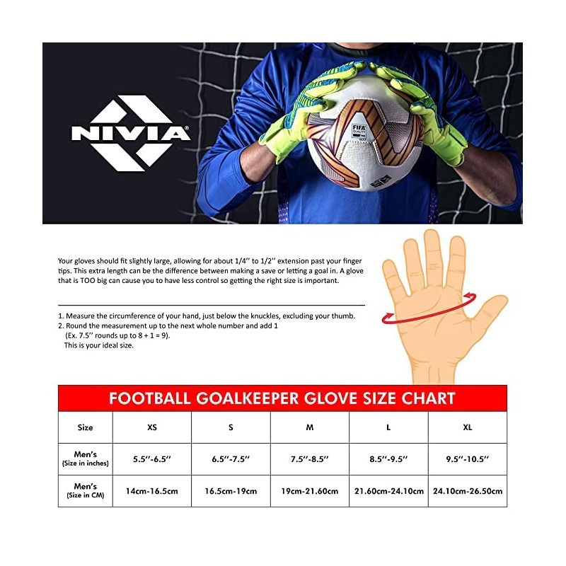 NIVIA AIR Strike F.B Goal Keeper Gloves,L