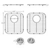 2Pack Stainless Steel Kitchen Sink Grid,13.2" x 11.6" x 1.2"