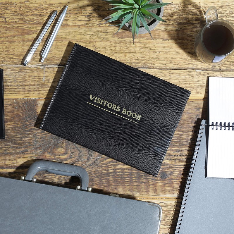 Arpan Deluxe Visitor Book Black for Business/Hotels/Guest Houses/Reception