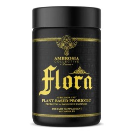 Probióticos y Enzimas Digestivas Ambrosia Flora para Salud Intestinal, 60 Cápsulas