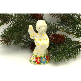 Polish Pottery Angel Figurine - Small - Summer Blossom