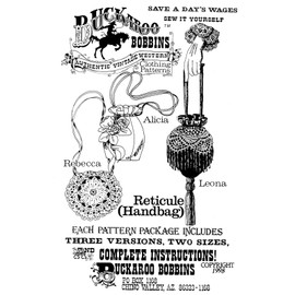 Buckaroo Bobbins 1800s Victorian Reticule Handbag 3 Styles Purse Sewing Pattern