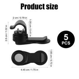 5pcs Magnetic Bladder Clip Water, Plastic Water Bladder Tube Clip Black Hydration Hose Magnetic Clip Military Backpack Clips for Holding Drinking Valve Tube in Place for Camelbak Osprey
