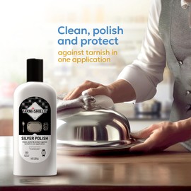 Tarni-Sheild Silver Polish - Clean, Polish, and Protect Against Tarnish - 8 Ounces – Safely Cleans Silver, Copper, Brass, and Other Metals in Just One Application