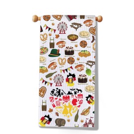 JXGZSO Germany Tea Towel Europe Cuisine Lover Gift German Kitchen Towel Germany Souvenir Towel Housewarming Gift (CA Germany Towel)