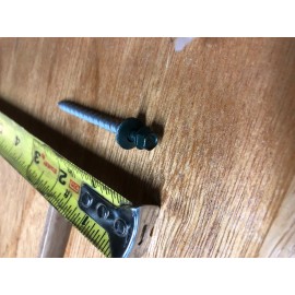 ATLAS 500 DEEP GREEN #10 x 2-1/2 roofing Screw Rubber Washer Galvanized  2.5 pole barn