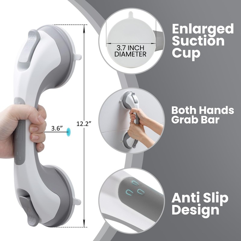 TAILI Grab Rails for Bathroom, 31cm Suction Grab Handles for