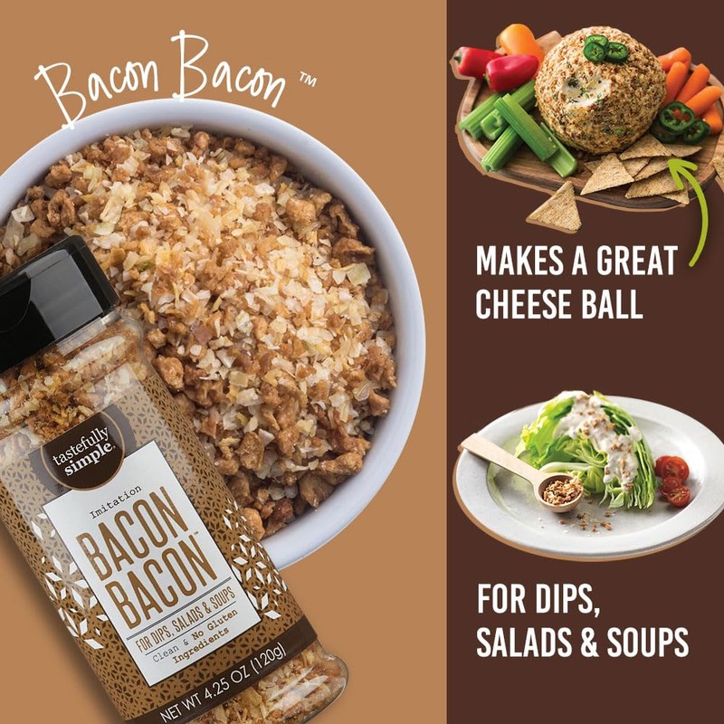 Tastefully Simple Bacon Bacon Seasoning, Great on Salads, Stir-Frys, Burgers