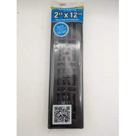 Unbranded DECOR GRATES 2x12 Floor Register Black