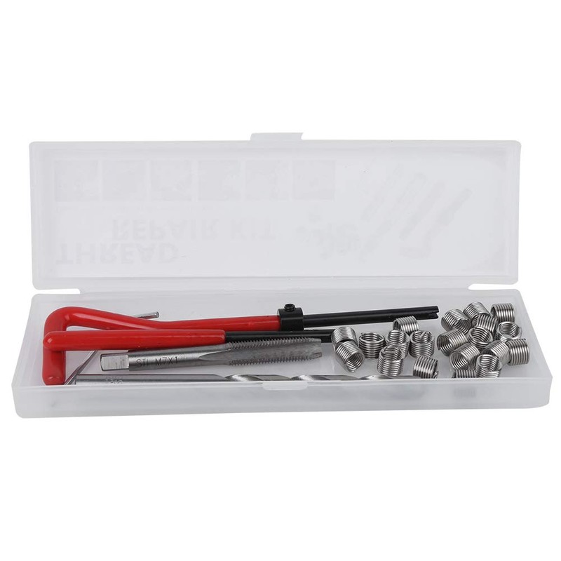 25Pcs Thread Repair Tool Kit, M7 Thread Repair Insert Kit