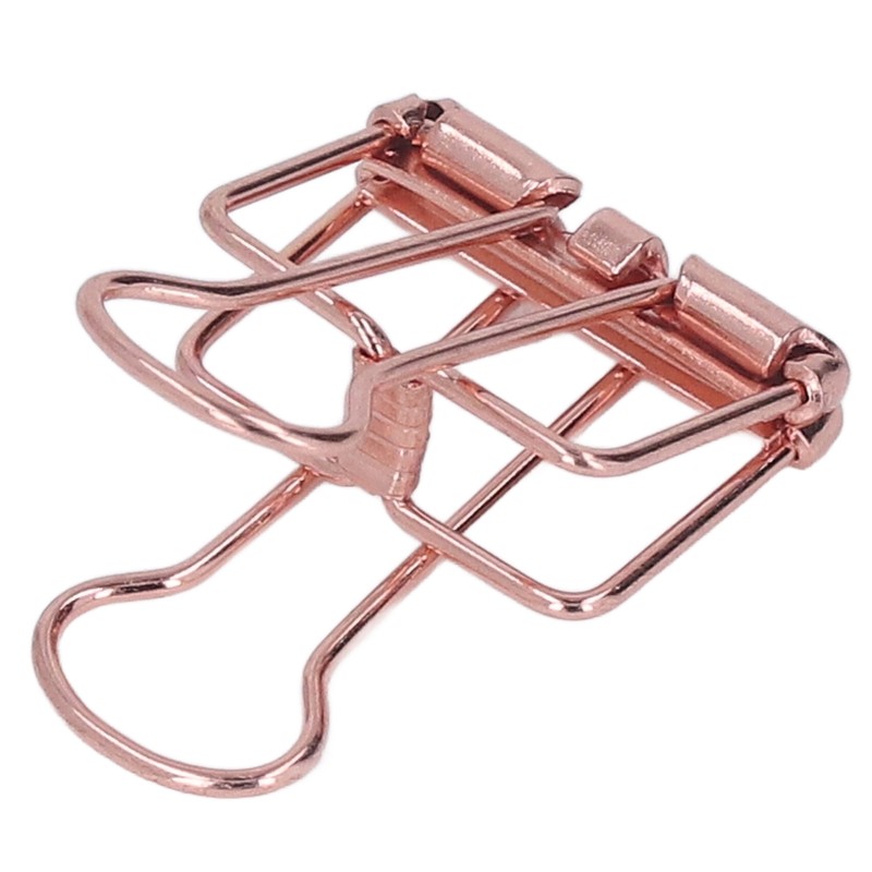 19mm 80pcs Binder Clips Strong Clamping Force Metal Hollow Tail