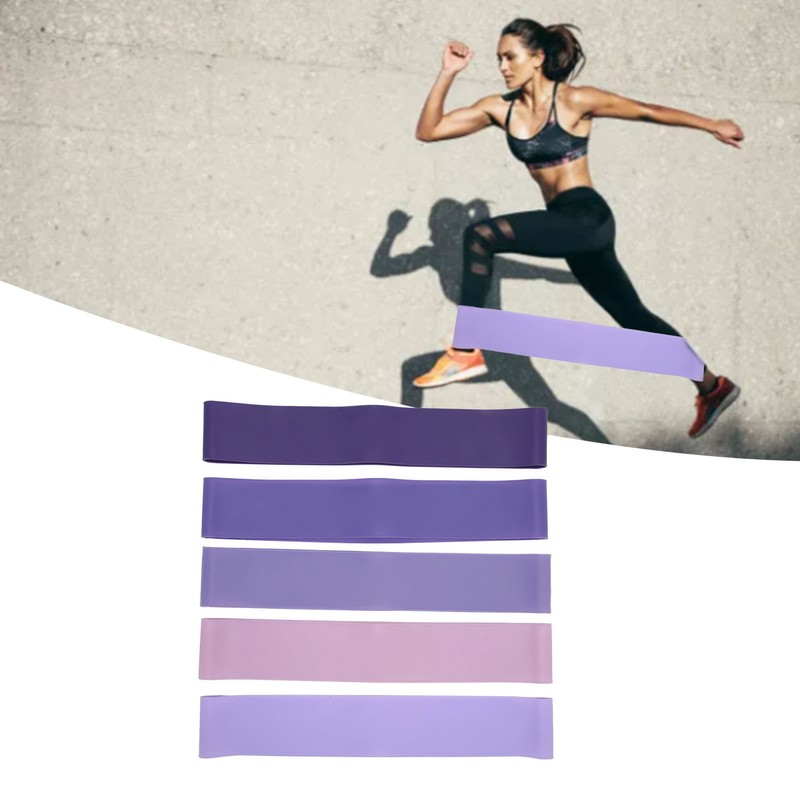 5pcs Resistance Band Set Home Yoga Fitness Silicone Stretch Workout
