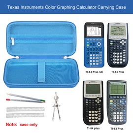Elonbo Carrying Case for Texas Instruments TI-84 Plus CE/TI-84 Plus/TI-83 Plus CE Graphing Calculator/TI-30XIIS TI-30XS TI-30Xa TI-36X Pro Scientific Calculator, Mesh Pocket Fits Charger, Blue