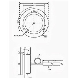 Thermometer PROBE 1–500 degrees 160 CM LONG FLEXIBLE --To Oven Grill