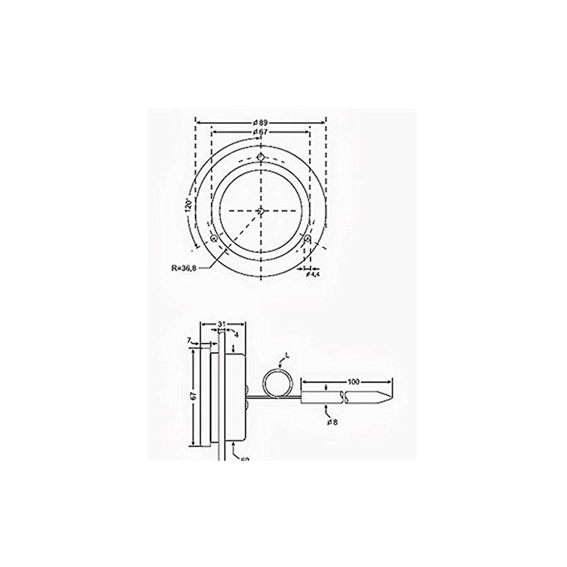 Thermometer PROBE 1–500 degrees 160 CM LONG FLEXIBLE --To Oven