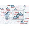 North America Ski Resorts Map 24x36 Poster (White & Light