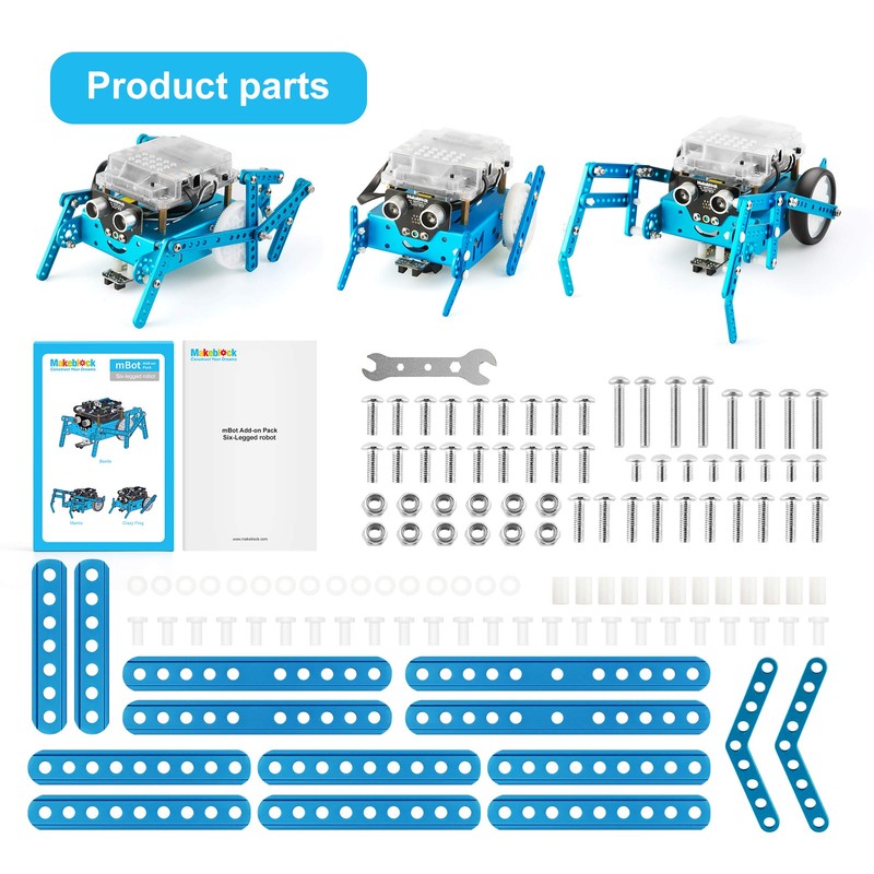 Makeblock mBot Add-on Pack Six-Legged Robot, Robot 3-in-1 Add-on Pack,