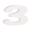 Rayher 62703000 MDF Number 3, White, 11 cm, Thickness 2