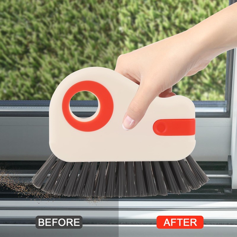 2-in-1 Groove Cleaning Brush, Window Groove Cleaning Brush, Multifunctional Crevice