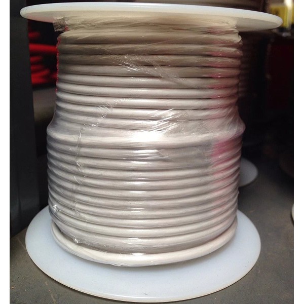 autopartshouse 12-Gauge 100-Feet Bulk Spool, White Color Stranded Copper Wire