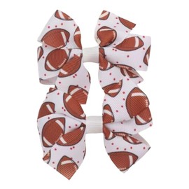 Football Hair Bow Clips Sports Bows for Toddler Girls Soccer Baby Bows Hair Clips Game Day Hair Accessories Ribbons Barrettes Infant Super Bowl Soccer