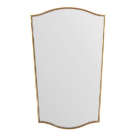 Kate and Laurel Sedelle Vintage Tapered Wall Mirror, 22 x 36, Gold, Mid-Century Decorative Scalloped Mirror for Use as Bathroom Mirror for Over Sink or Fireplace Mantel Mirror Statement