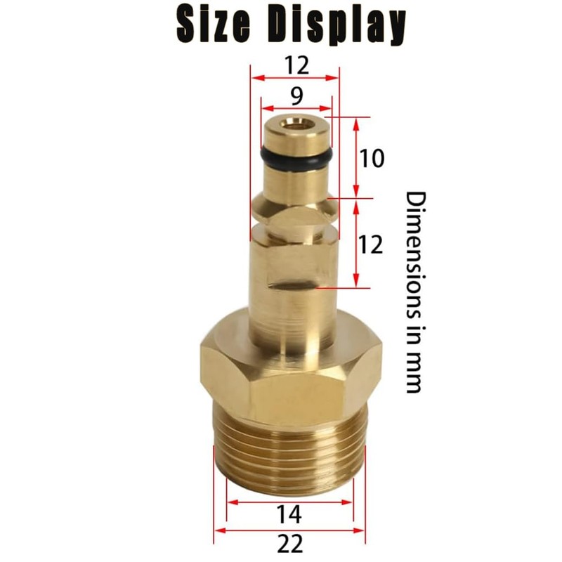 LALOCAPEYO Pressure Adapter Set M22 Quick Connect Kit for High