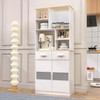 VECELO 72" Tall Kitchen Pantry Storage Cabinet with Doors &