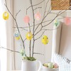 BETESSIN Pack of 6 mini Easter eggs for hanging, colourful