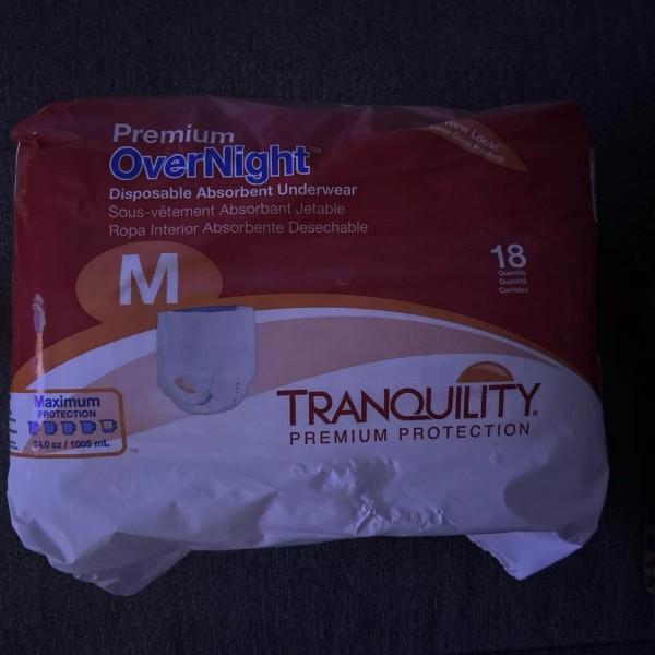 Tranquility Premium OverNight Underwear, Pull On Medium, 34'' - 48'',