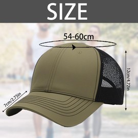 CWENDANER Mens Baseball Caps Trucker Classic Color Blocking Snapback Cap, Army Green
