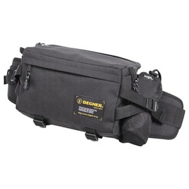 Degner NB-179 Hip Bag H 7.9 x W 11.0 x D 5.9 inches (20 x 28 x 15 cm) 5.5L for Motorcycles (Black)