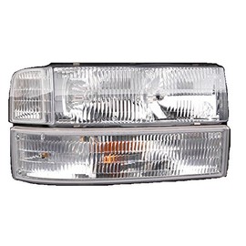 Georgie Boy Cruise Master 1999-2001 RV Motorhome Right (Passenger) Replacement Front Headlights Corner Turn Signal Light 3 PC Set