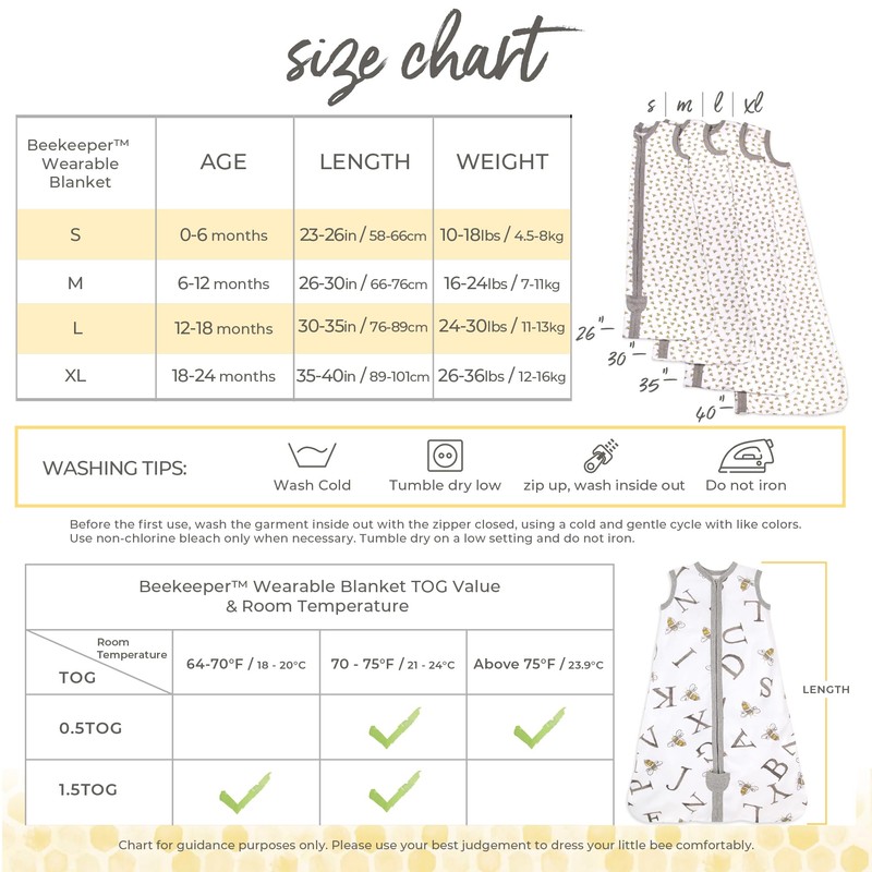 Burt's Bees Baby Beekeeper Wearable Blanket Winter, Organic Cotton Swaddle