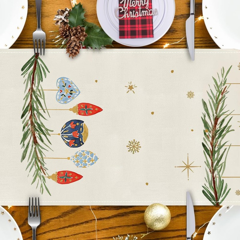 ARGOOFG - Cascanueces de acuarela de Navidad (blanco, 13 x