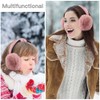 Riisoyu Winter Ear Warmers Plush, Winter Earmuffs Foldable Girls Ear